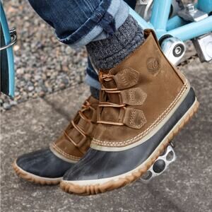 Sorel Women’s Out N About Waterproof Leather Outdoor Snow Lace Up Ankle Boots